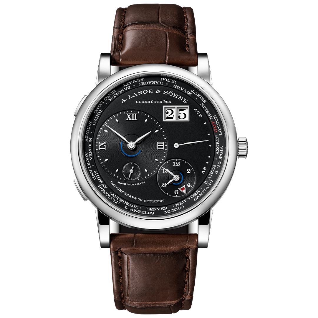 Orologio in oro bianco LANGE 1 TIME ZONE A lange sohne