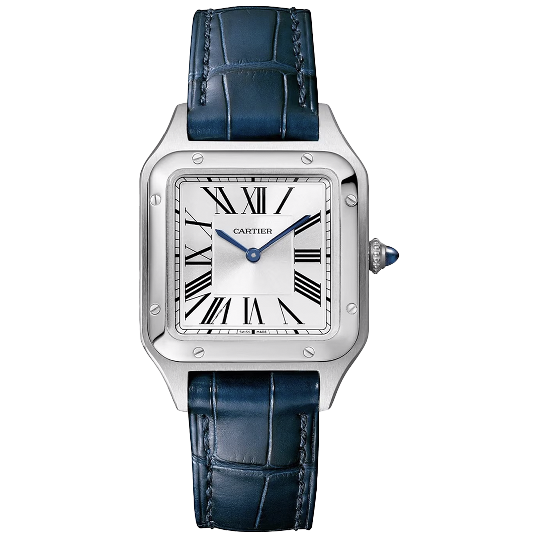 Watch in steel Santos Dumont Cartier