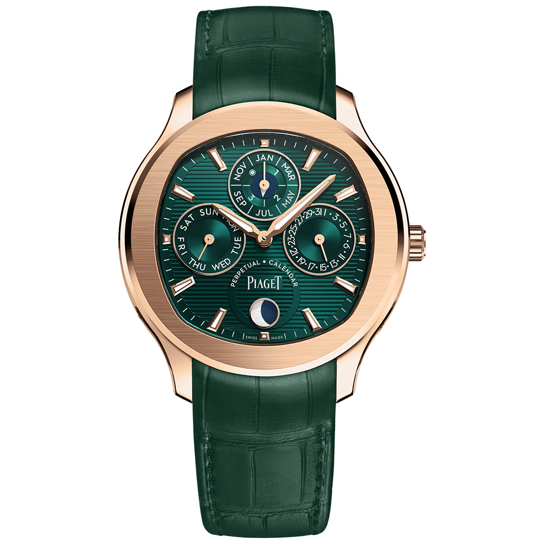 Watch in rose gold Piaget Polo Perpetual Calendar Ultra-Thin Piaget