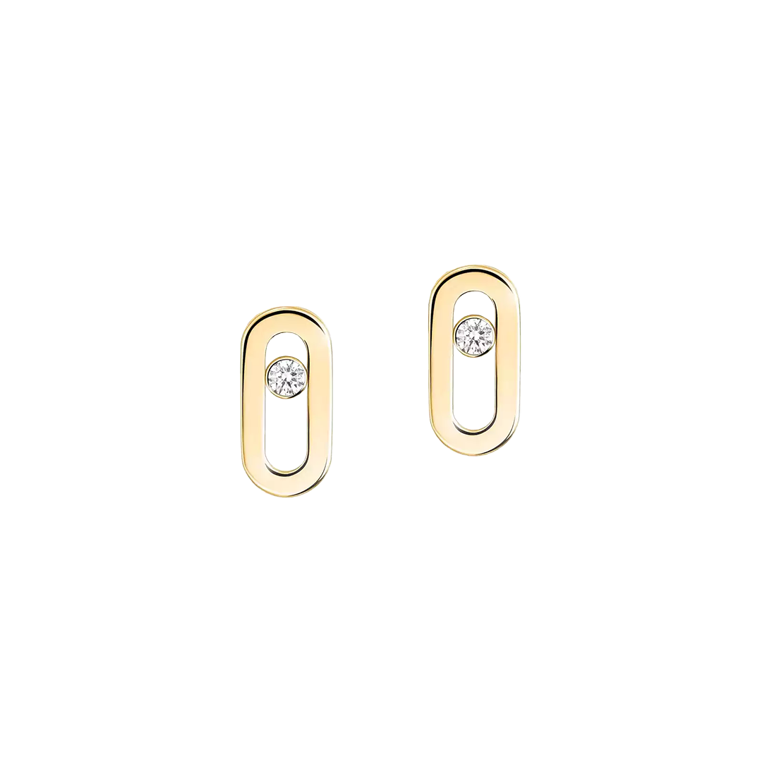 Gold Move Uno Stud Earrings