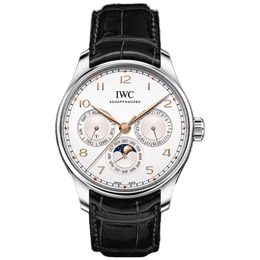 Orologio in acciaio Portugieser Perpetual Calendar Iwc