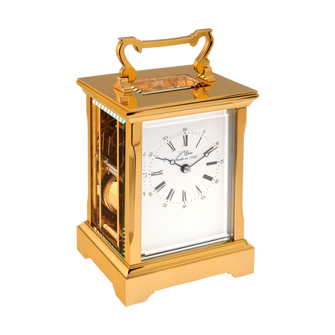 Table clock in gold-plated Anglaise L epee