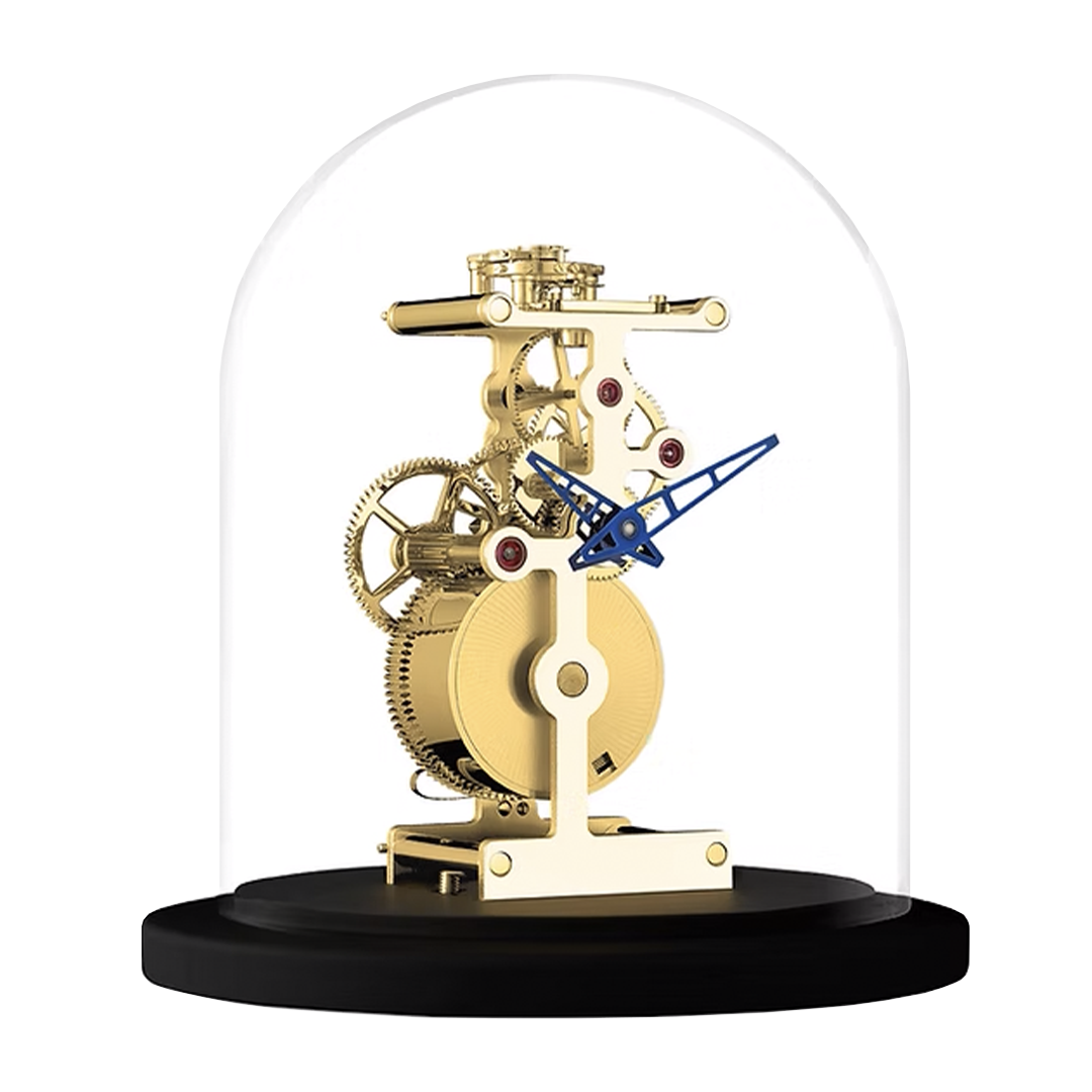 Table clock in gold-plated Diaphane Matthew norman