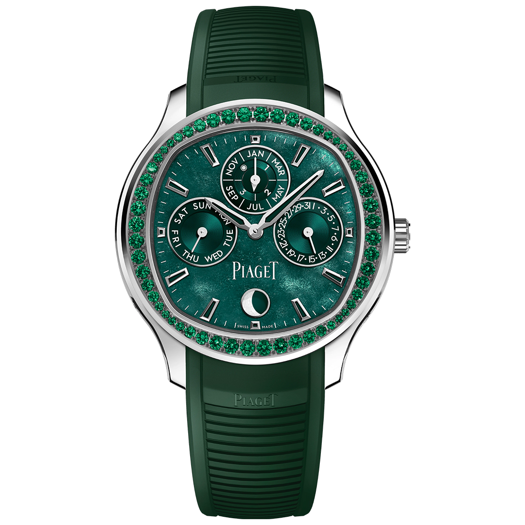 Orologio in oro bianco Piaget Polo Perpetual Calendar Obsidian Piaget