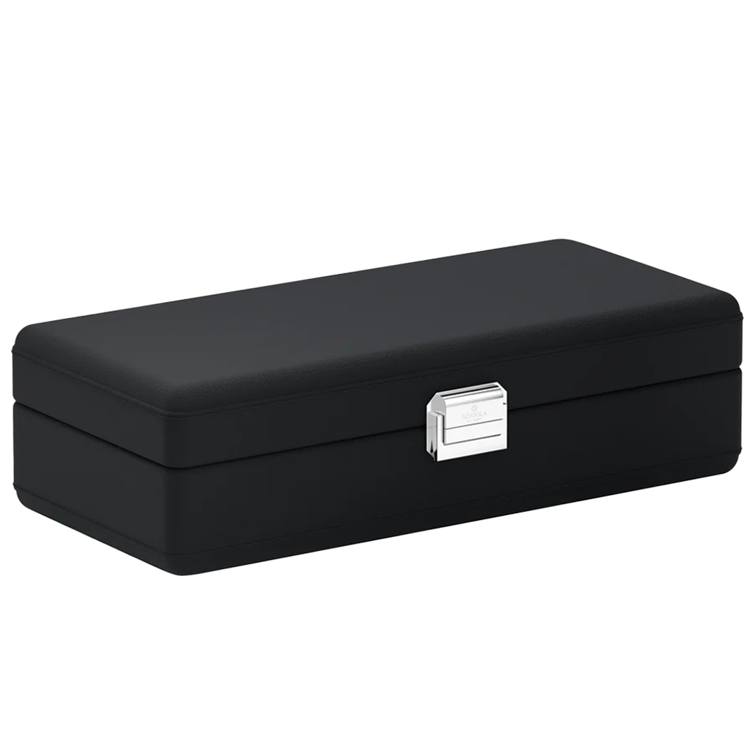 Accessorio in panama leather Valigetta 4 Intense Black Leather Scatola del tempo