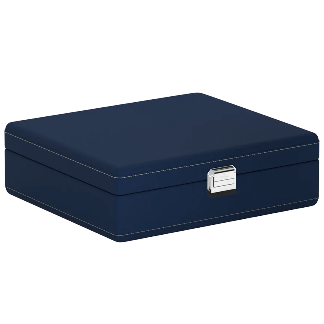 Accessorio in panama leather Valigetta 8 Midnight Blue/Cream Leather Scatola del tempo