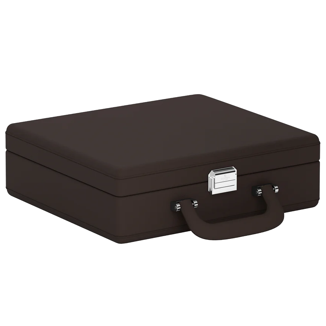 Accessorio in panama leather Valigetta 8 Chocolate Brown Leather Scatola del tempo