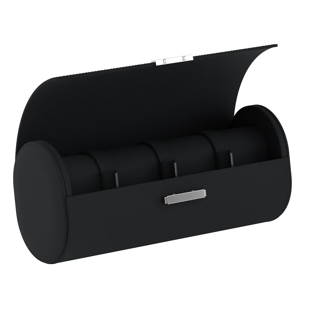 Accessorio in pelle panama Pochette 4 Pelle Nero Intenso Scatola del tempo