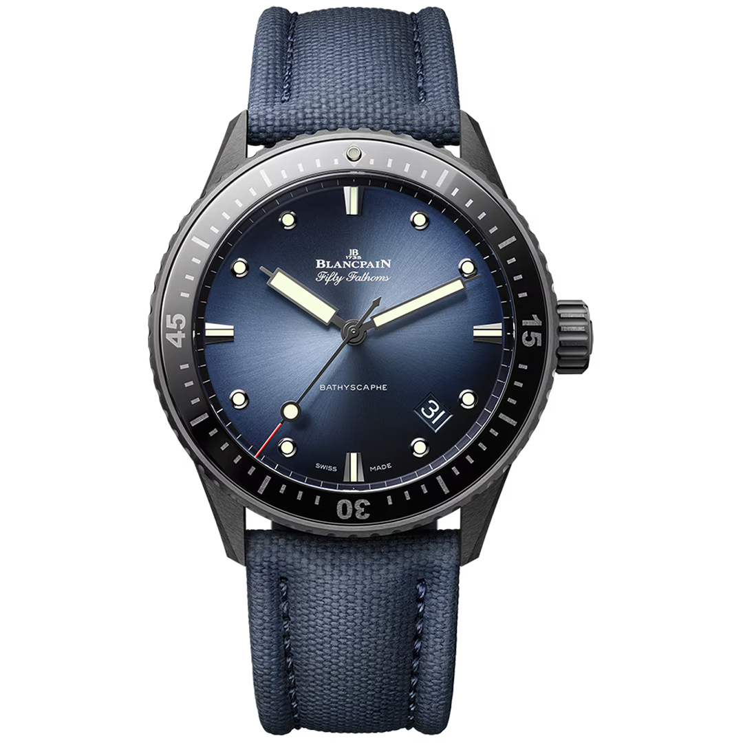 Watch in black ceramic Fifty Fathoms Bathyscaphe Blancpain