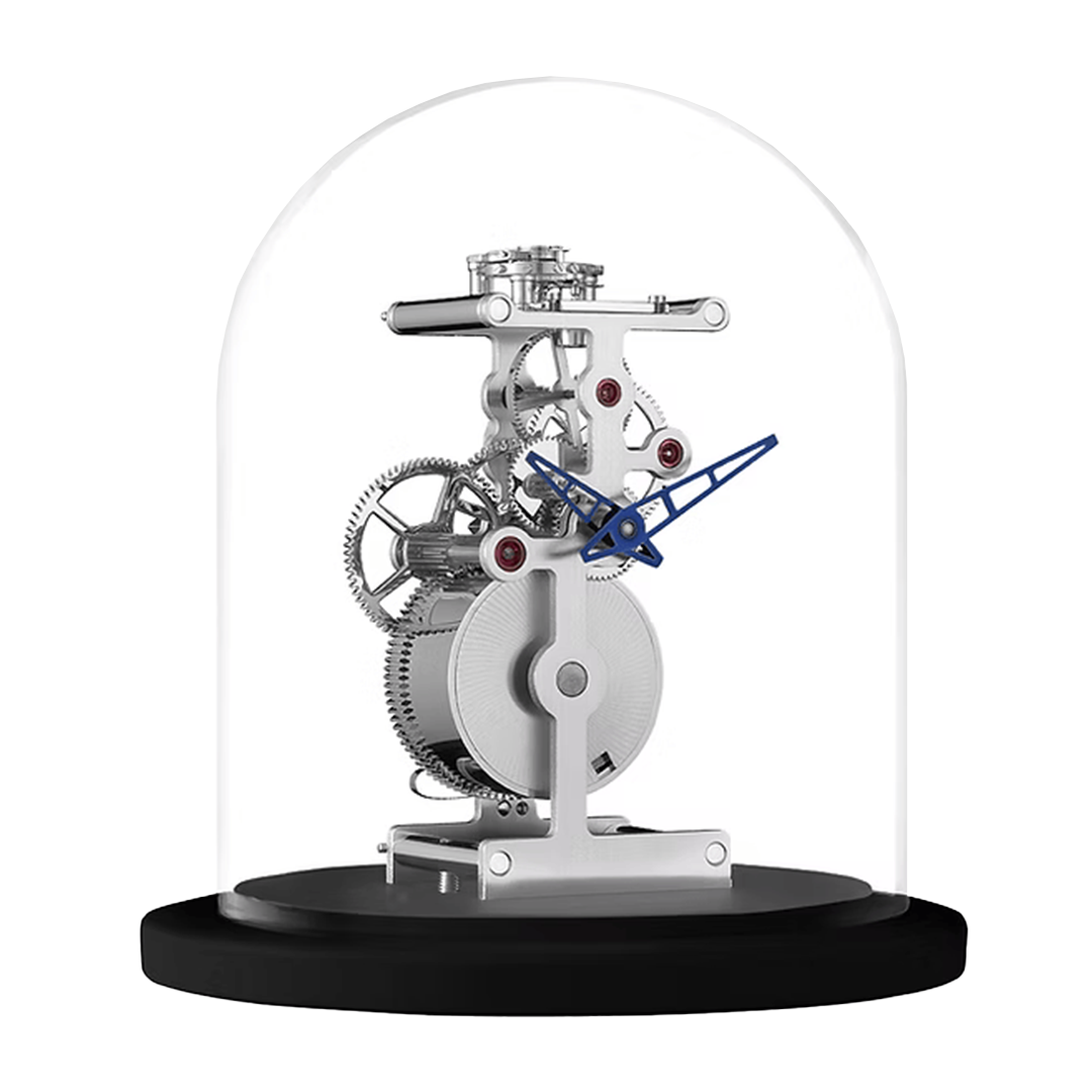 Table clock in wood and glass Diaphane Matthew norman