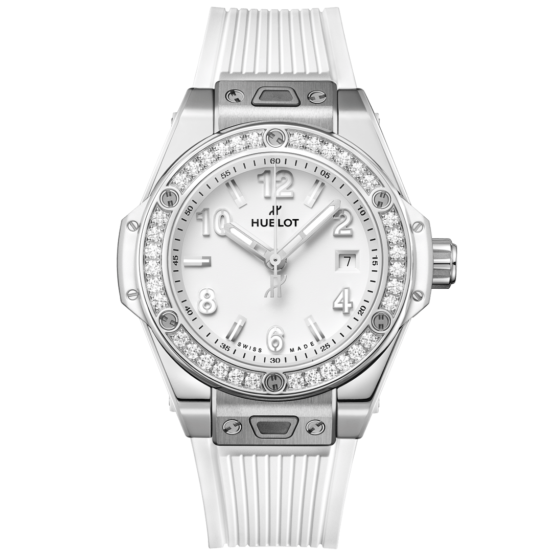 Watch in steel Big Bang One Click Steel White Diamonds Hublot
