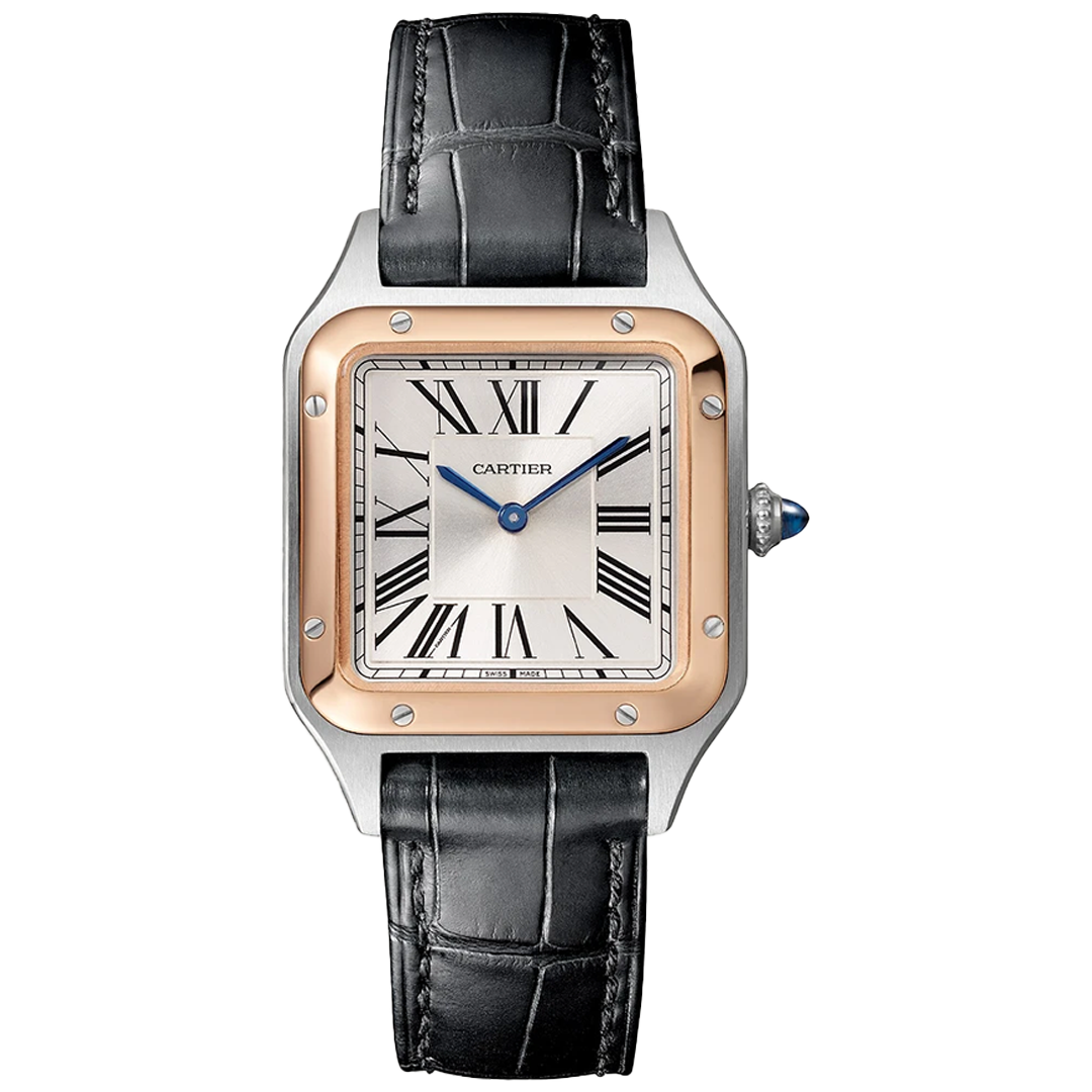 Watch in steel Santos-Dumont Cartier