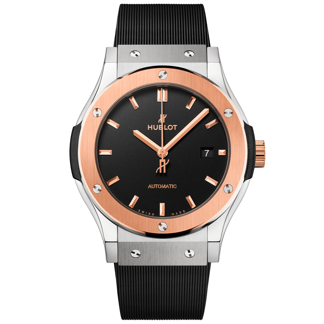 Watch in rose gold and titanium Classic Fusion Titanium King Gold Hublot