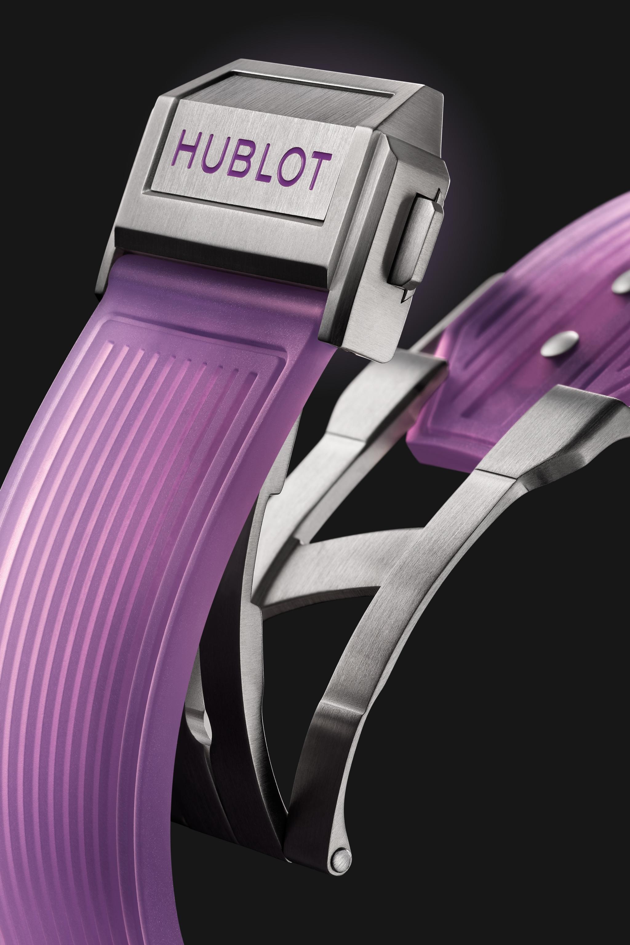 Watch in sapphire Spirit of Big Bang Tourbillon Purple Sapphire Hublot
