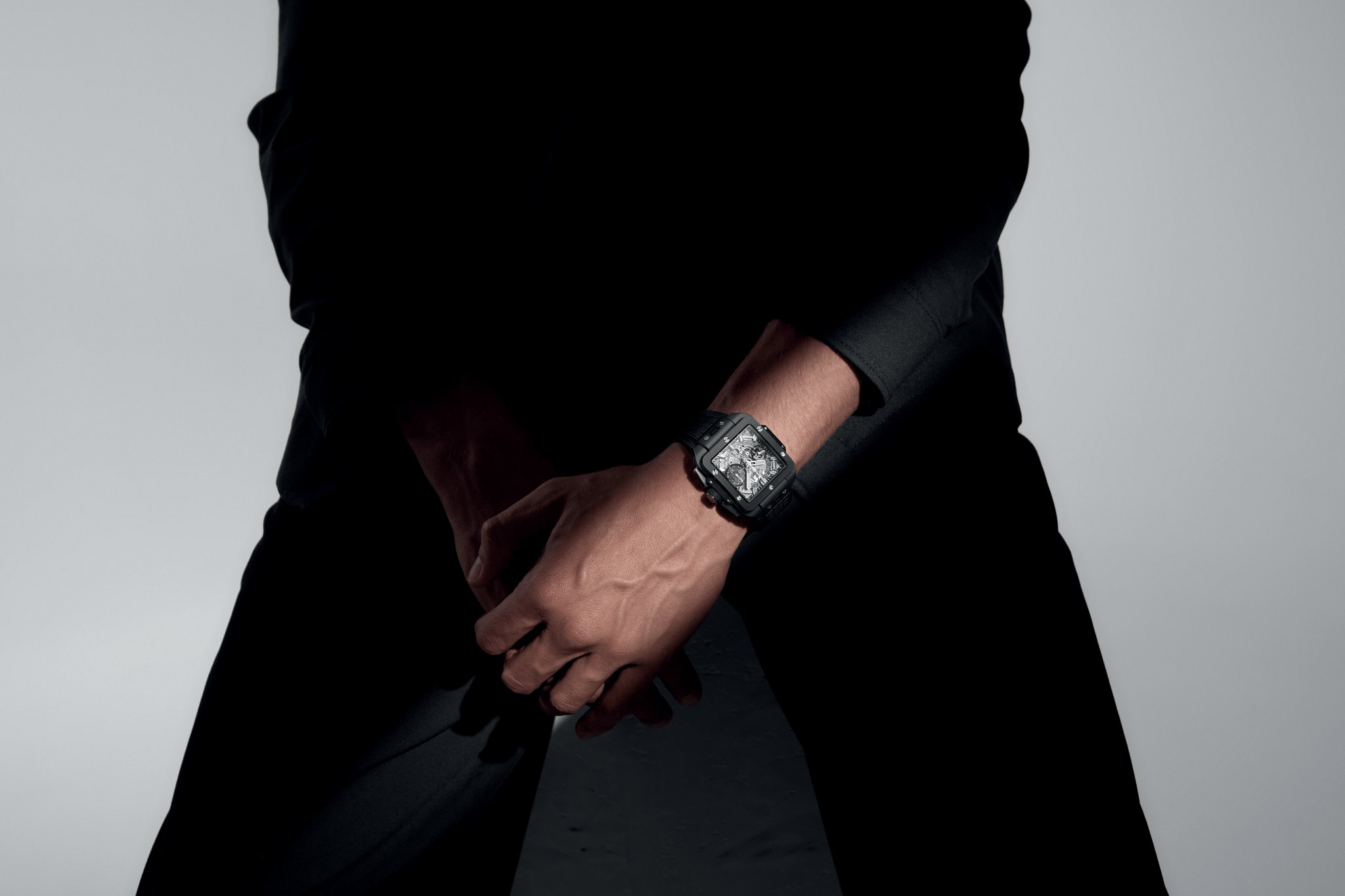 Orologio in carbonio Square Bang Unico Black Magic Hublot