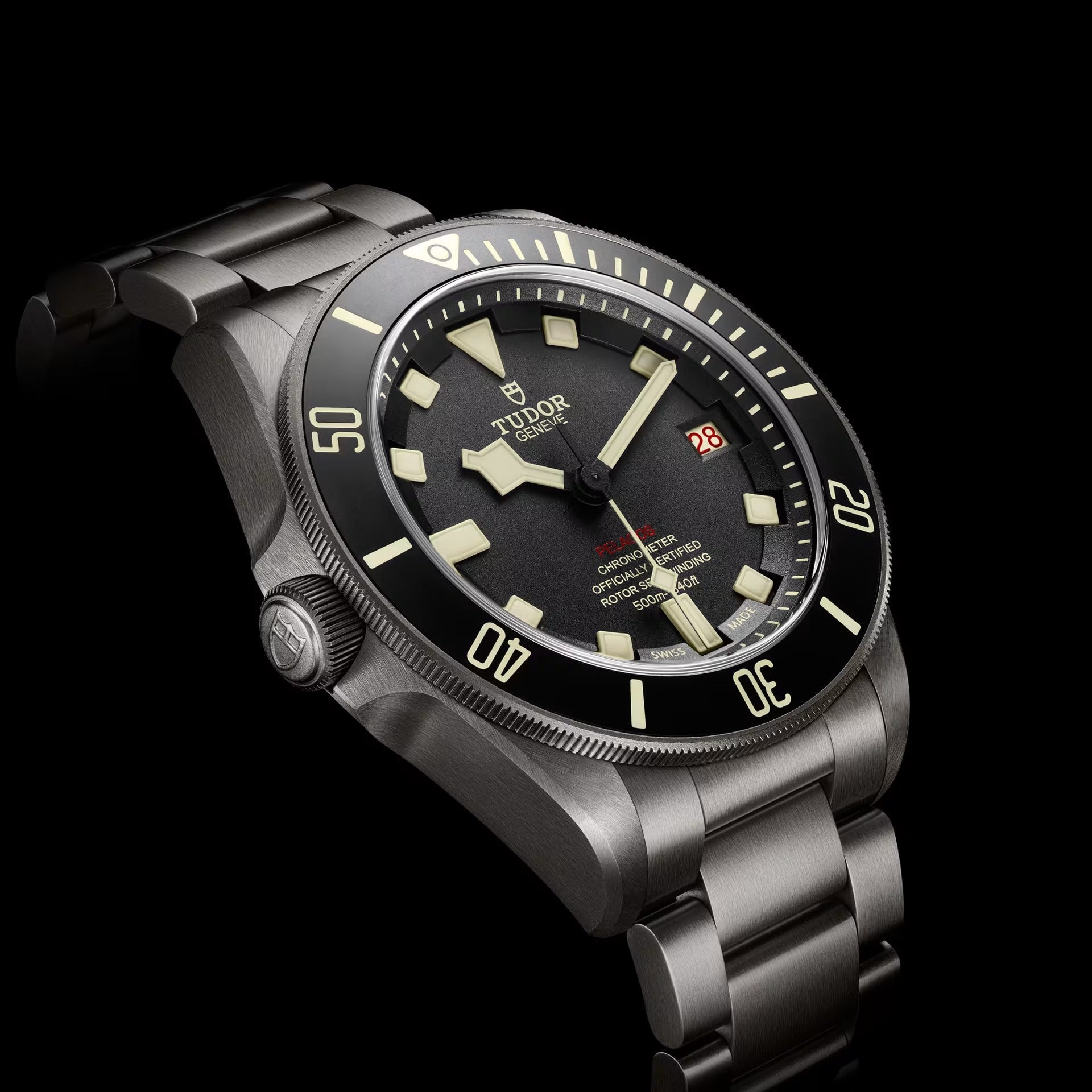 Watch in steel and titanium Pelagos LHD, 42 mm Tudor