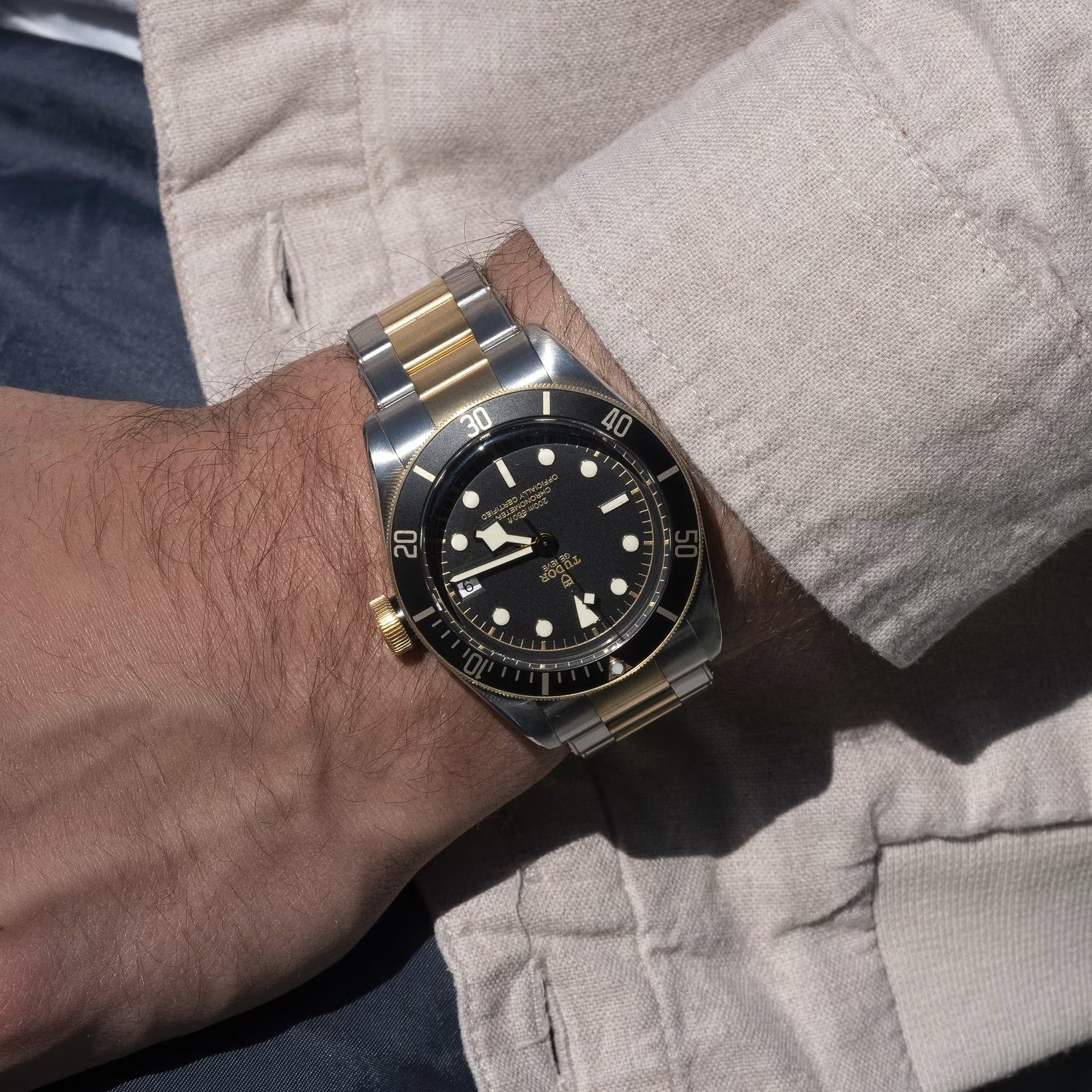 Orologio in acciaio e oro giallo Black Bay, 41 mm Tudor