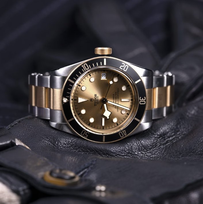 Orologio in acciaio e oro giallo Black Bay, 41 mm Tudor