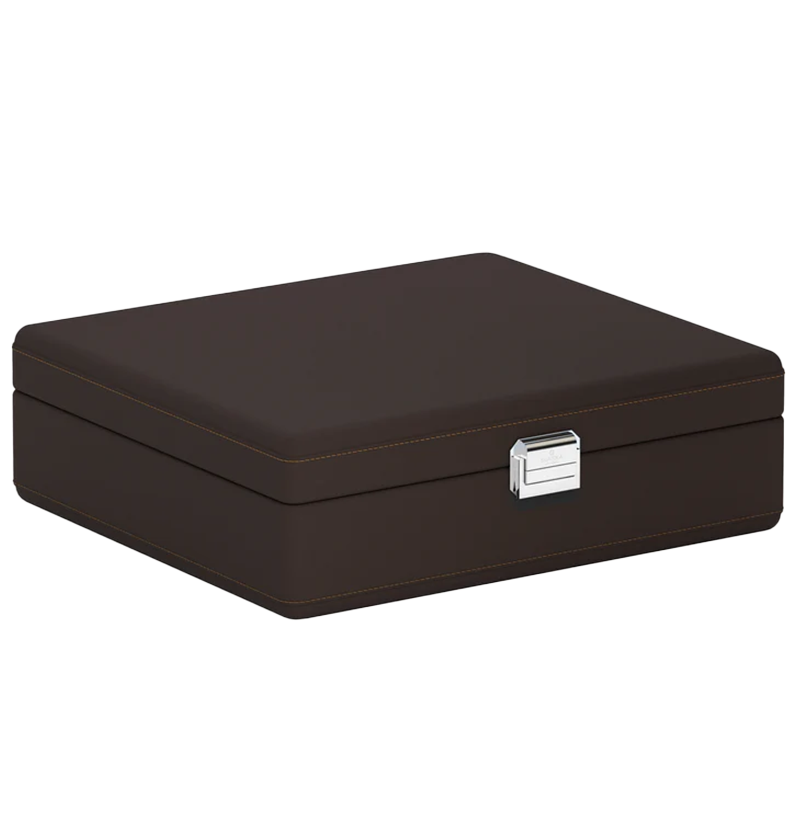 Accessorio in panama leather  Valigetta 8 Chocolate Brown/Chestnut  Scatola del tempo