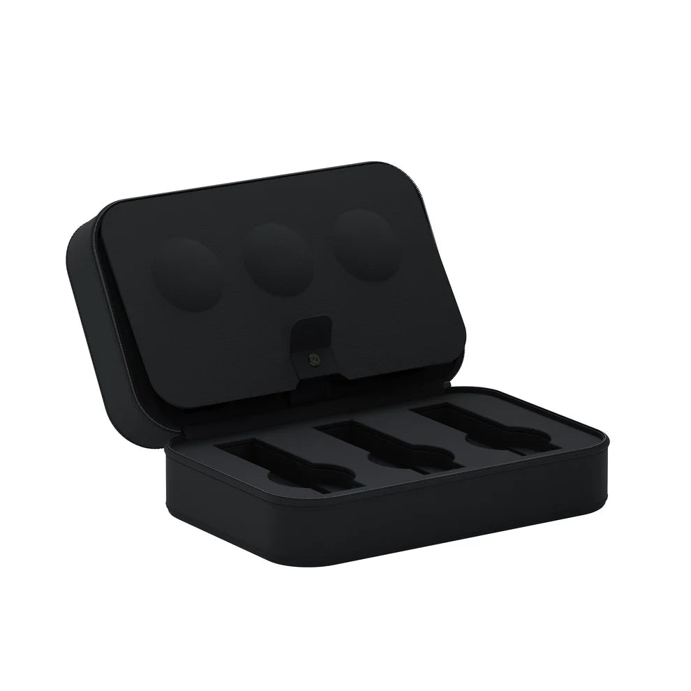 Accessorio in panama leather Viaggio 6 Intense Black Leather Scatola del tempo