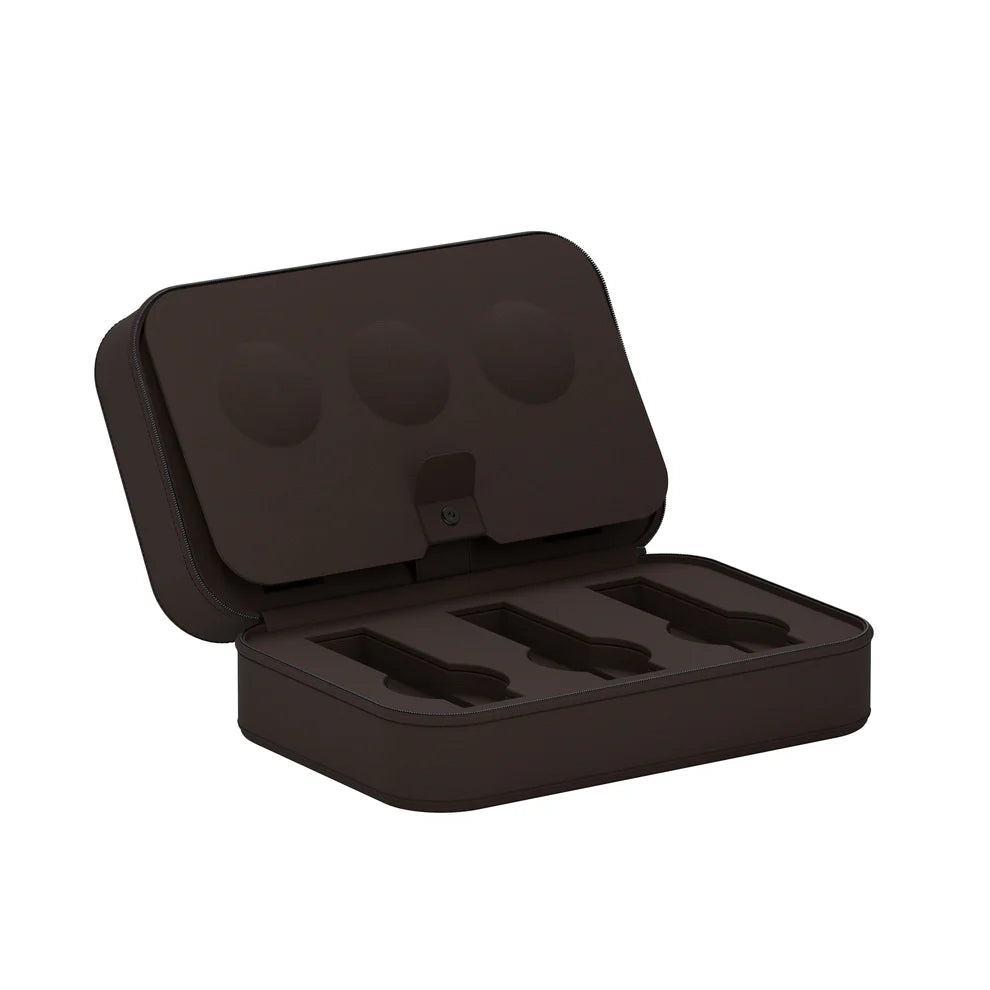Accessorio in panama leather Viaggio 6 Chocolate Brown Leather Scatola del tempo