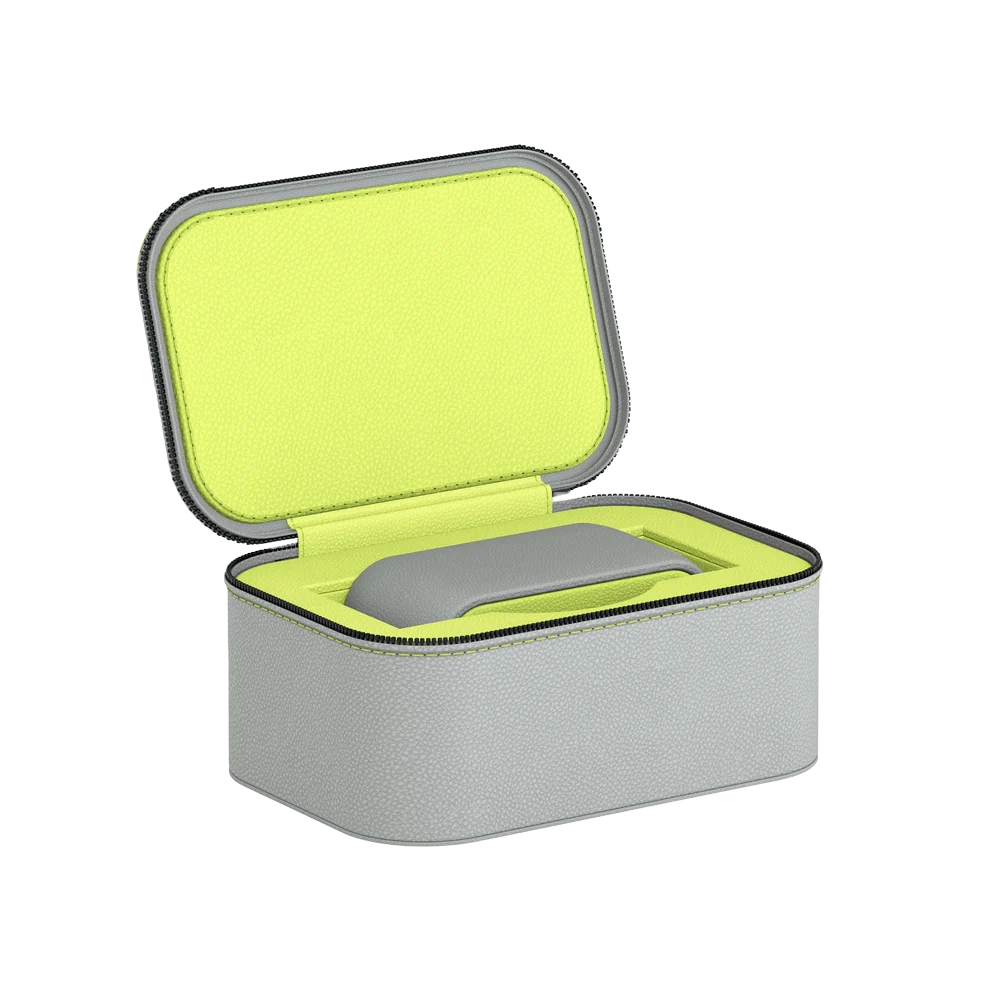 Accessorio in panama leather Viaggio 1 Pearl Gray/Anise Green Leather Scatola del tempo