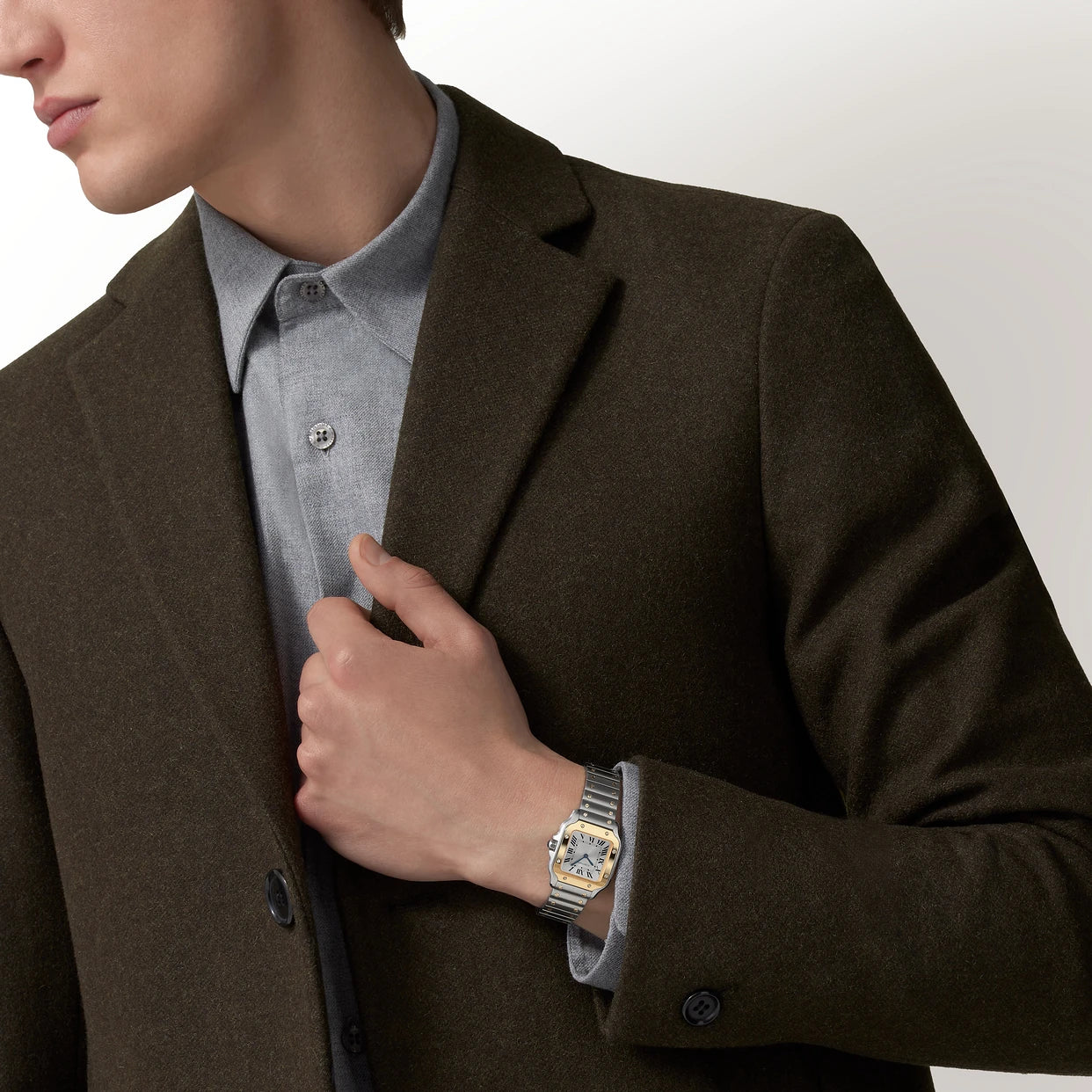 Watch in steel and yellow gold Santos de Cartier Cartier