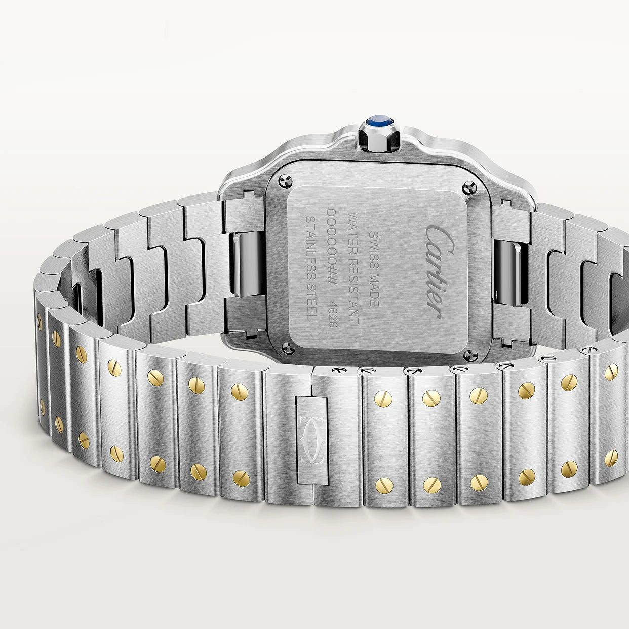 Watch in steel and yellow gold Santos de Cartier Cartier