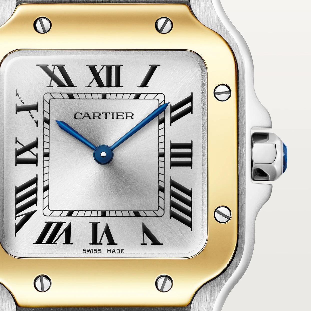 Orologio in acciaio e oro giallo Santos de Cartier Cartier