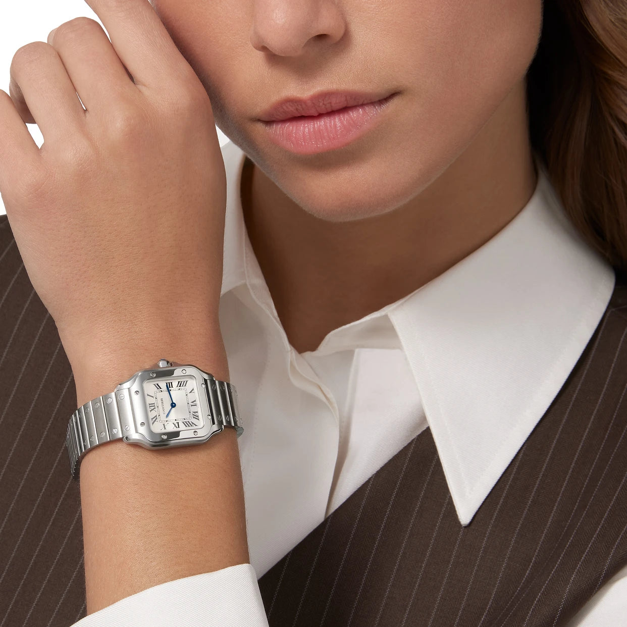 Watch in steel Santos de Cartier Cartier