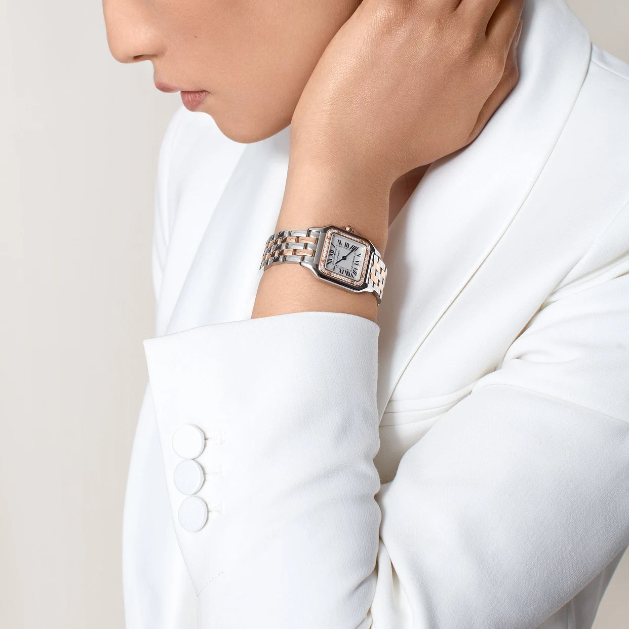 Watch in steel and rose gold Panthère de Cartier Cartier