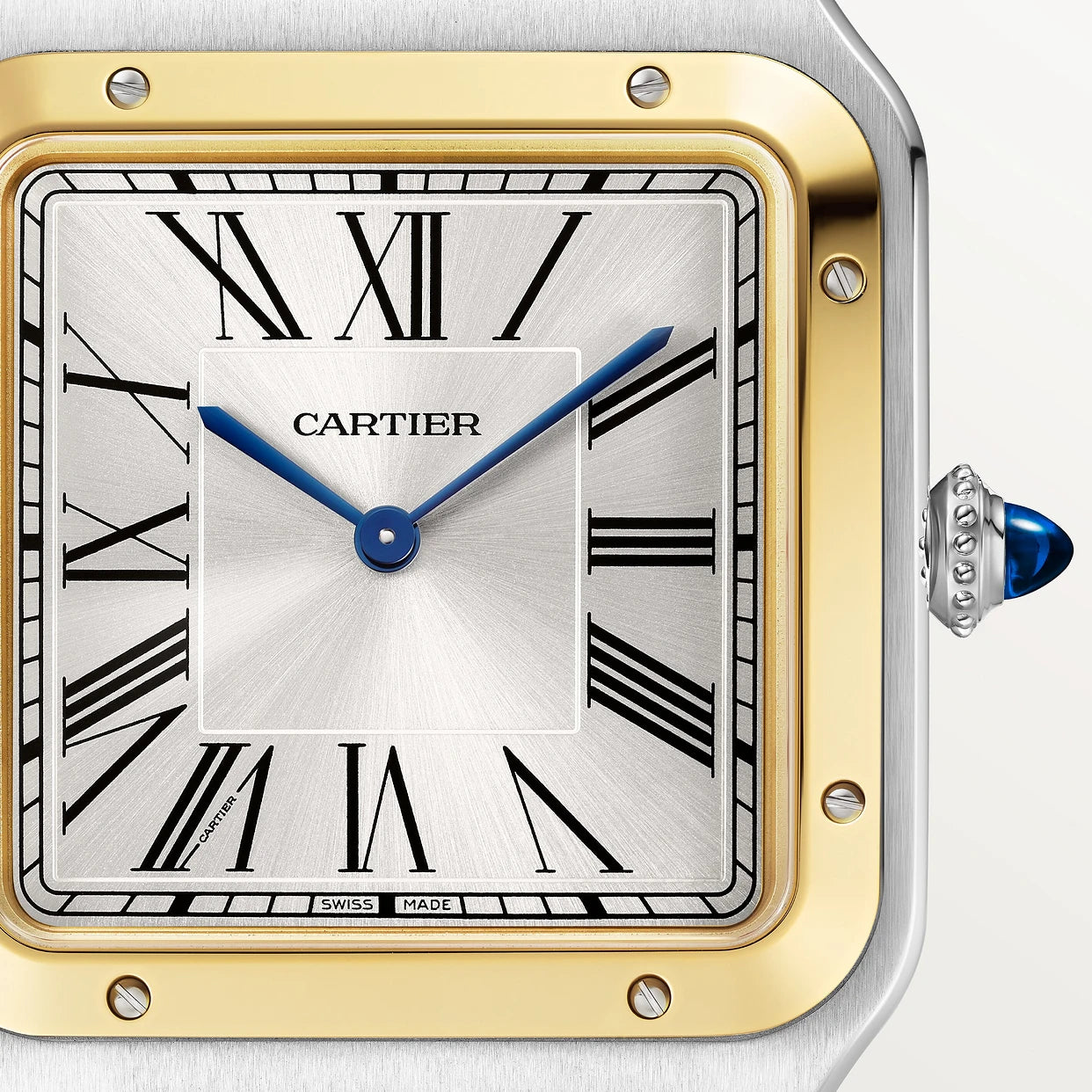 Watch in steel and yellow gold Santos-Dumont Cartier