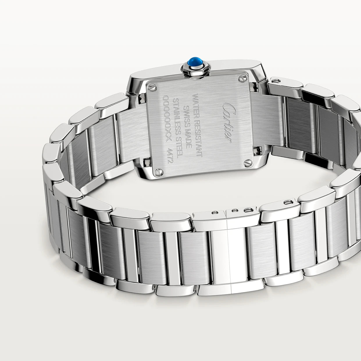 Watch in steel Tank Française Cartier