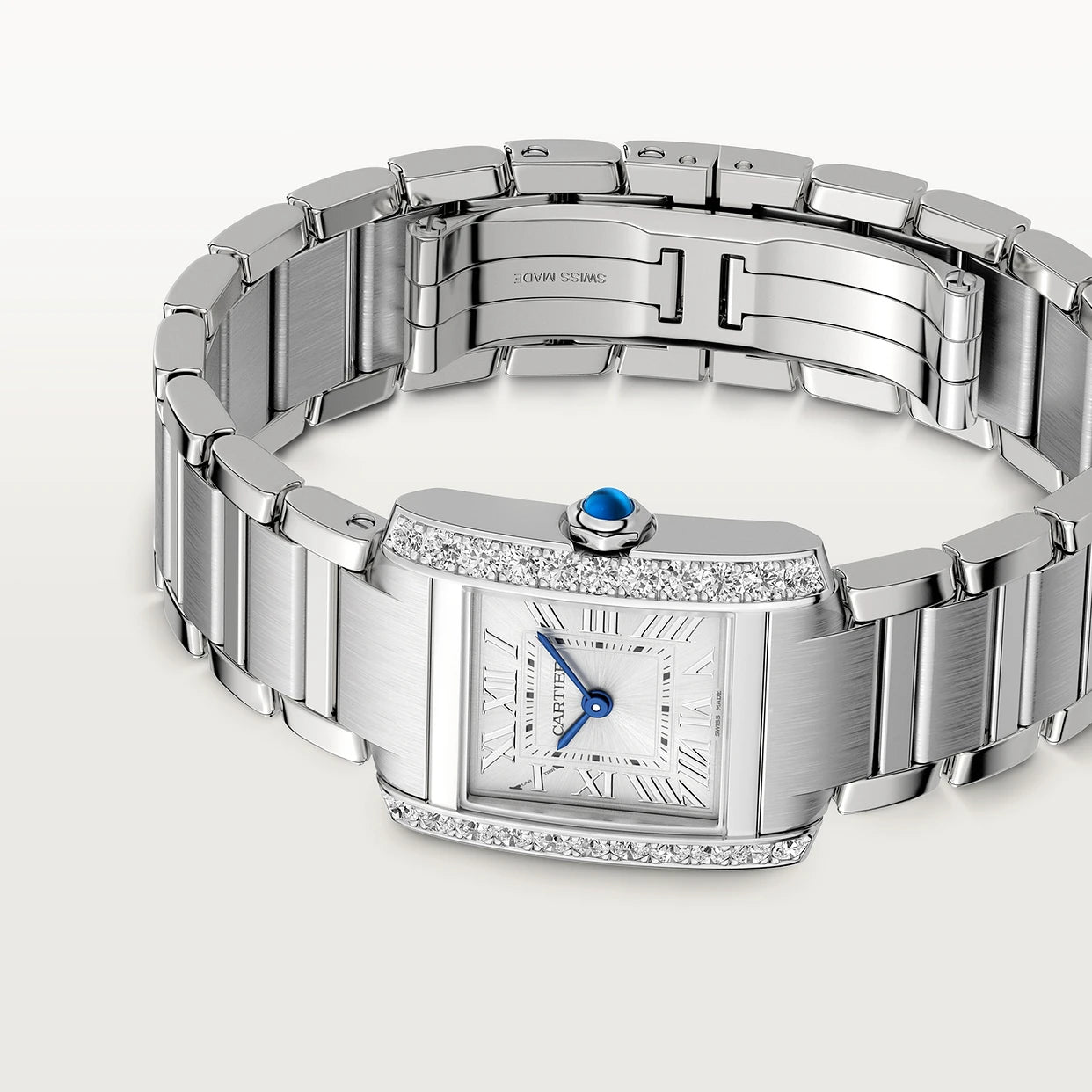 Watch in steel Tank Française Cartier
