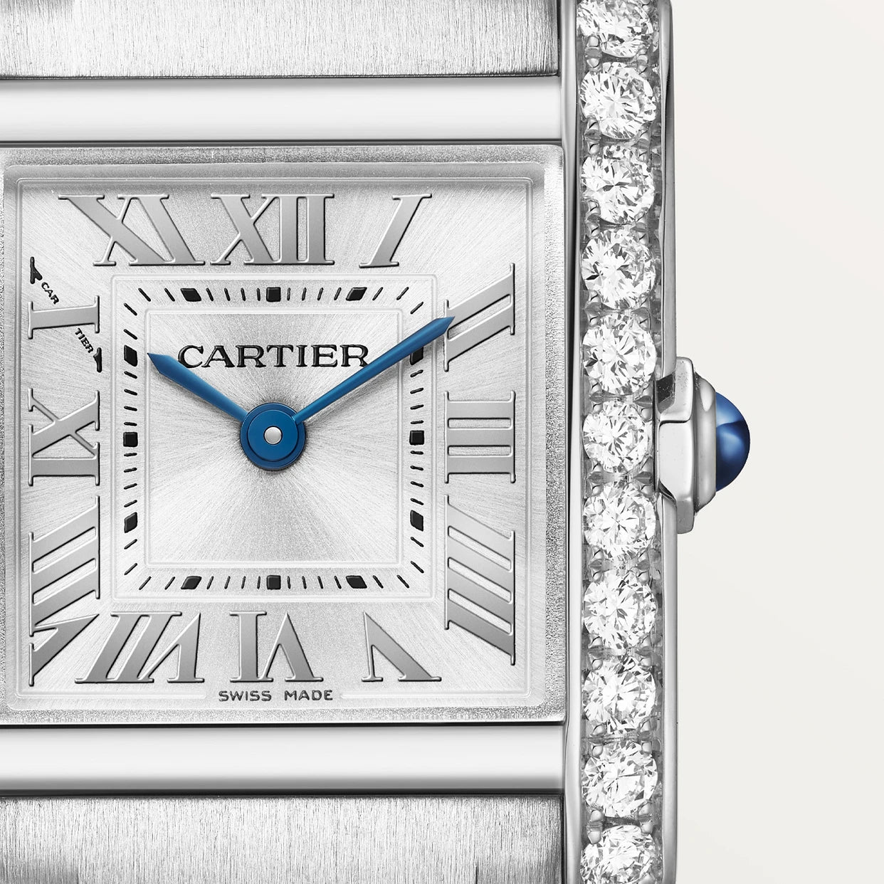 Watch in steel Tank Française Cartier