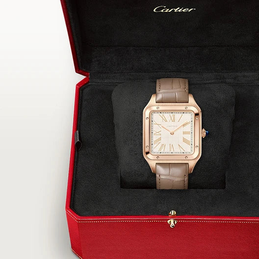 Orologio in oro rosa Santos-Dumont Cartier
