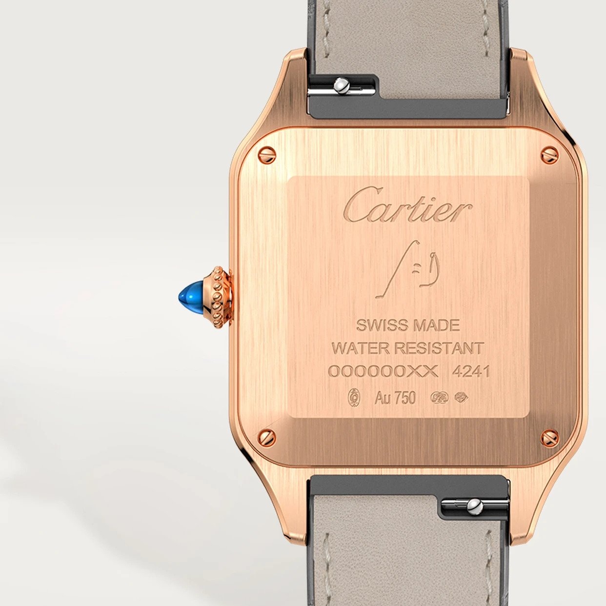 Orologio in oro rosa Santos-Dumont Cartier