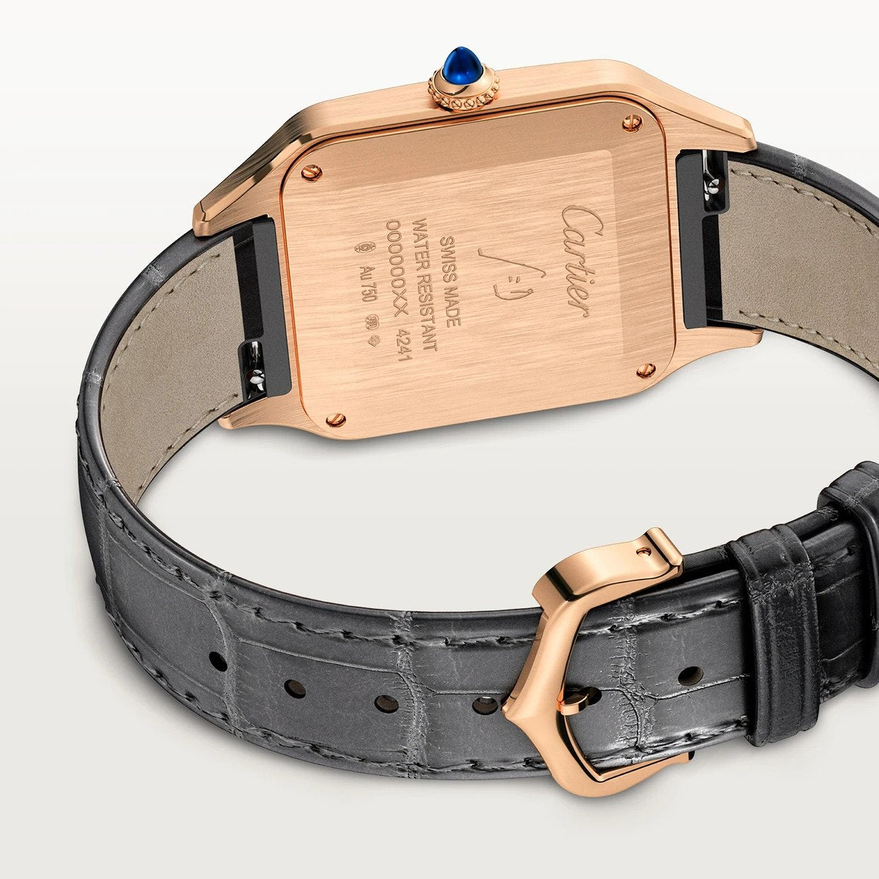 Orologio in oro rosa Santos-Dumont Cartier