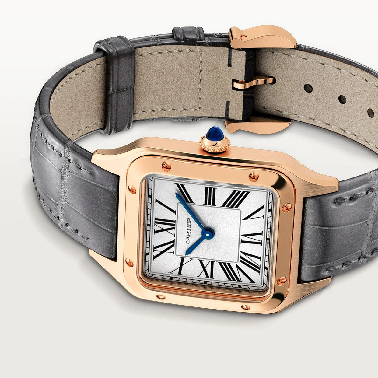 Orologio in oro rosa Santos-Dumont Cartier