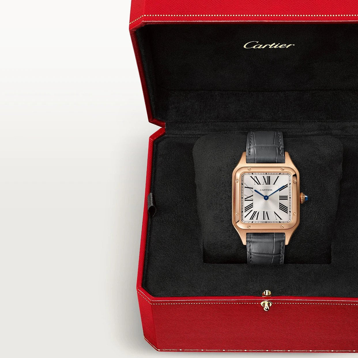 Orologio in oro rosa Santos-Dumont Cartier