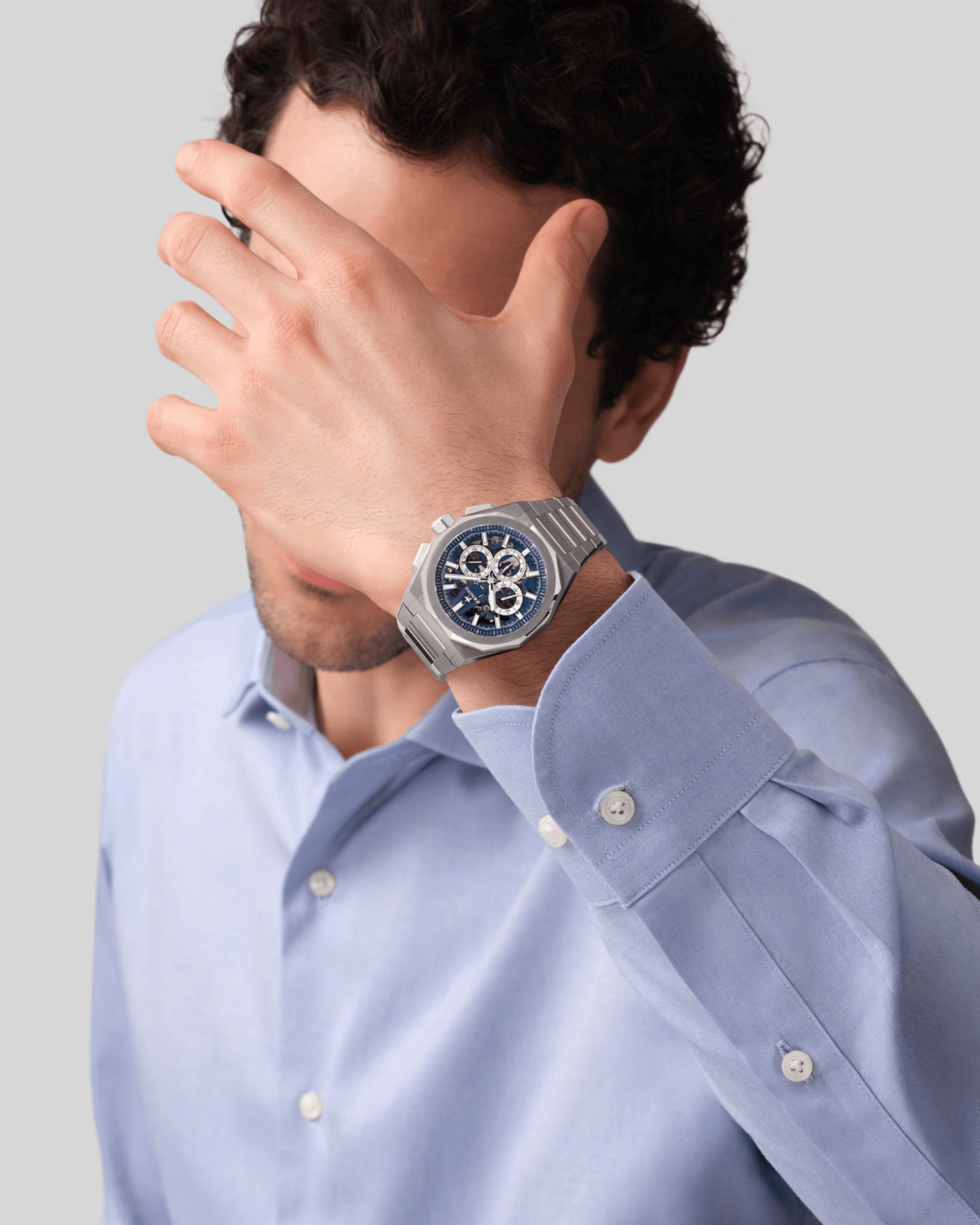 Orologio in acciaio Defy Skyline Chronograph Skeleton Zenith